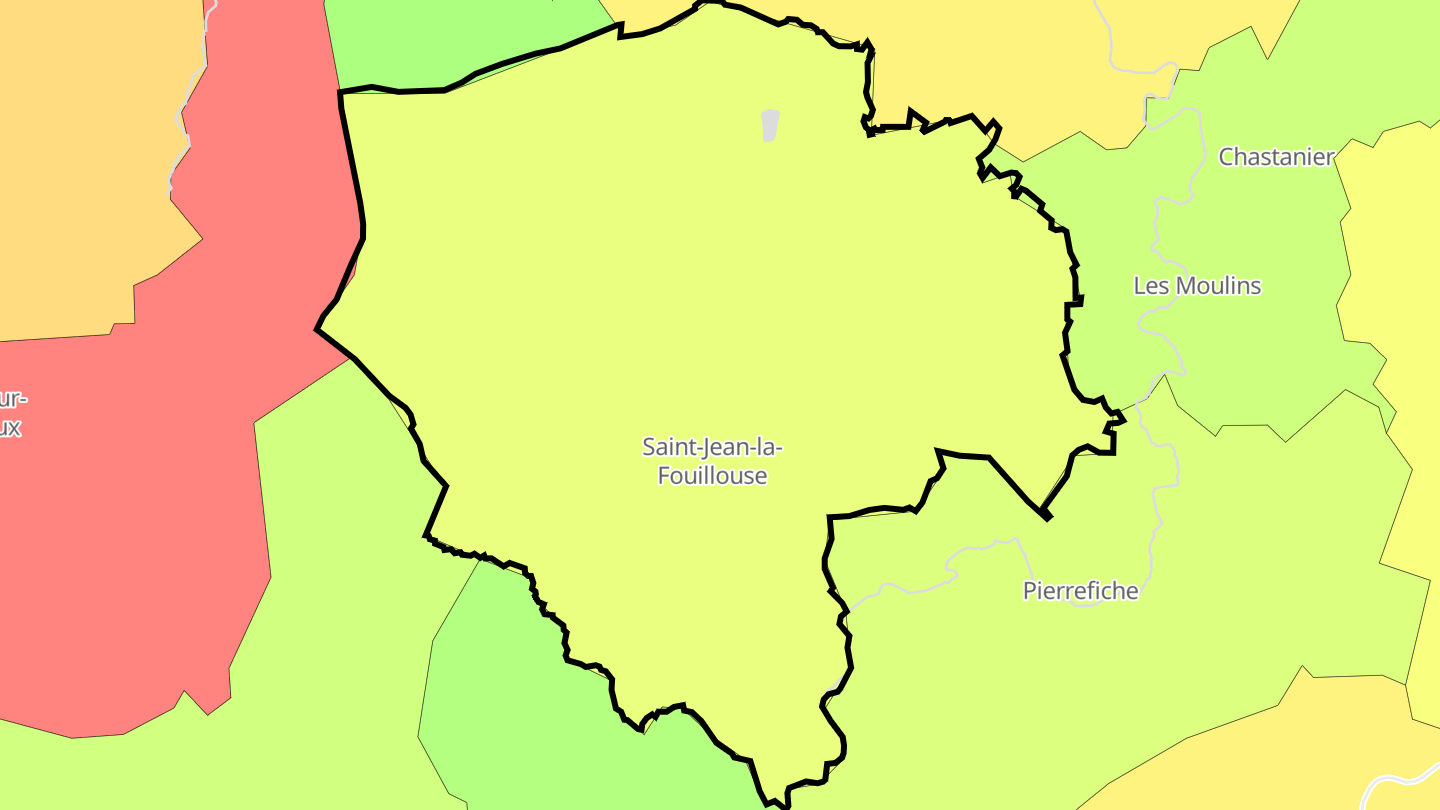 Carte des prix de l'immobilier Saint-Jean-la-Fouillouse