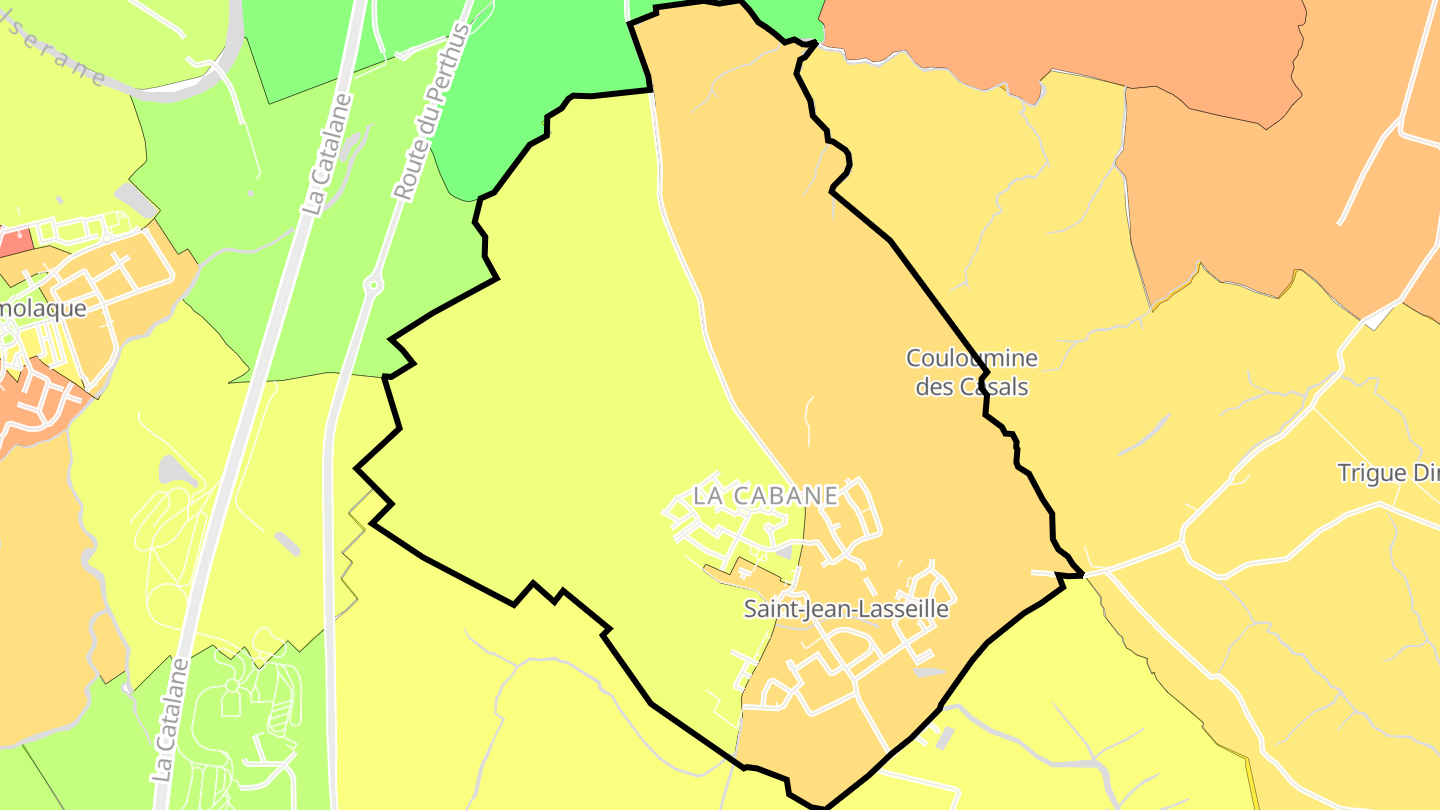 Carte des prix de l'immobilier Saint-Jean-Lasseille