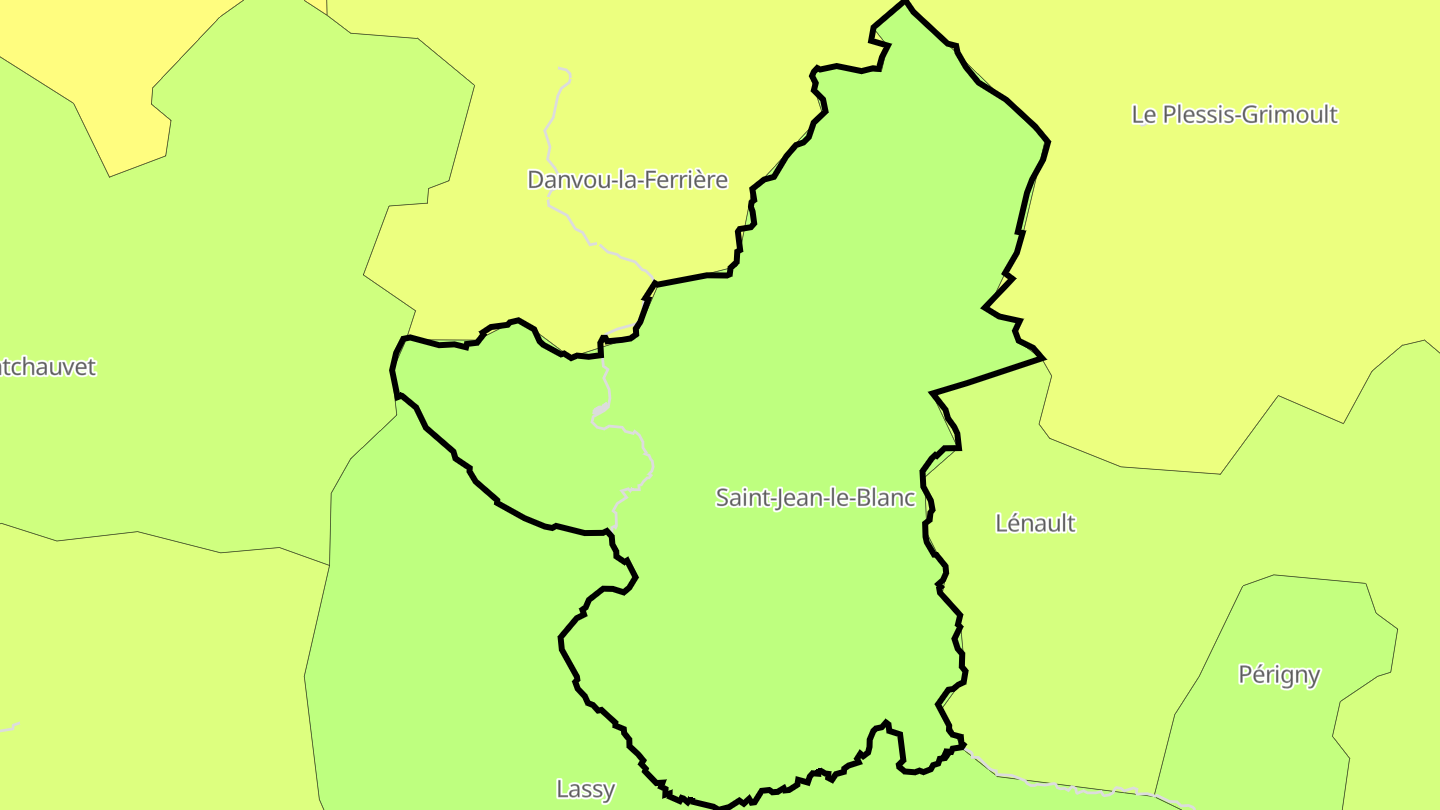 Carte des prix de l'immobilier Saint-Jean-le-Blanc