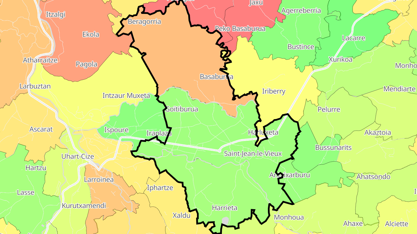 Carte des prix de l'immobilier Saint-Jean-le-Vieux