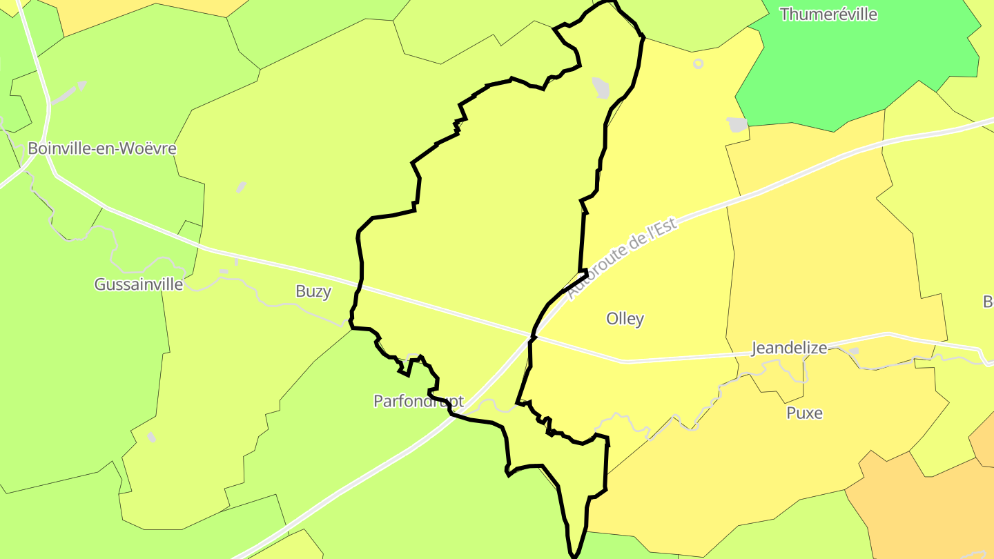 Carte des prix de l'immobilier Saint-Jean-lès-Buzy