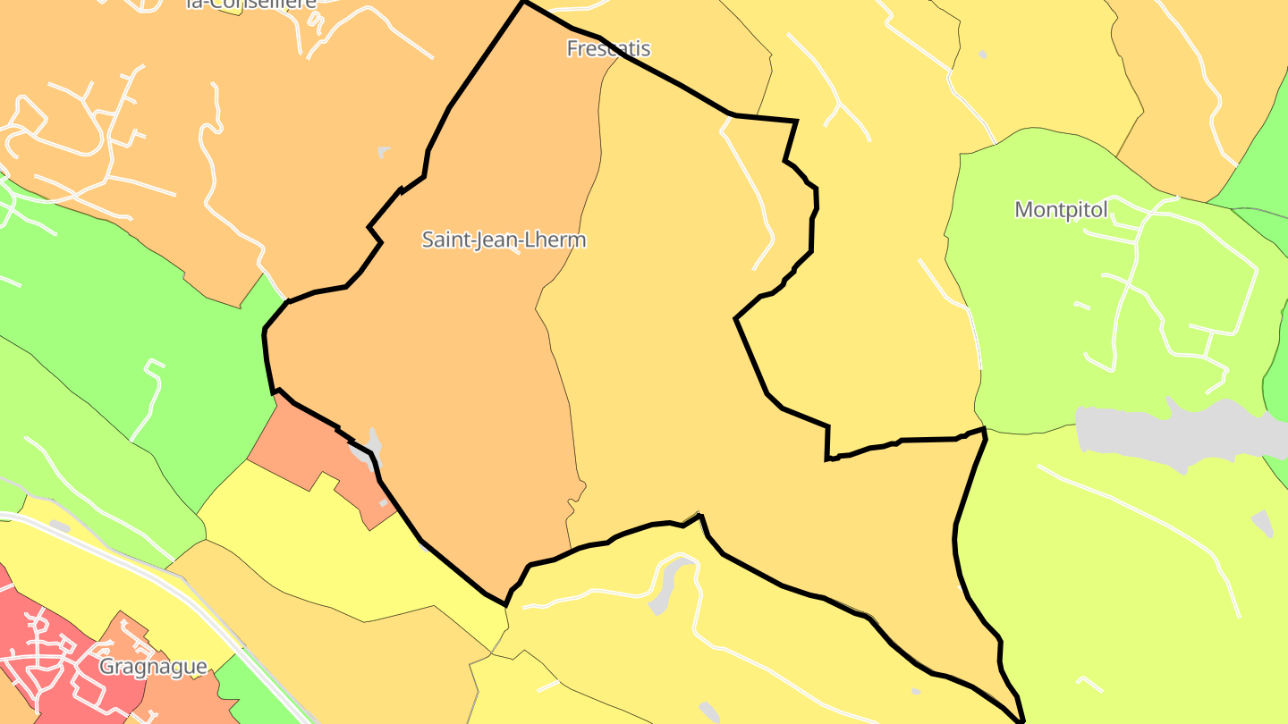 Carte des prix de l'immobilier Saint-Jean-Lherm
