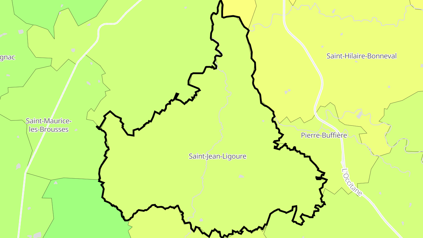Carte des prix de l'immobilier Saint-Jean-Ligoure