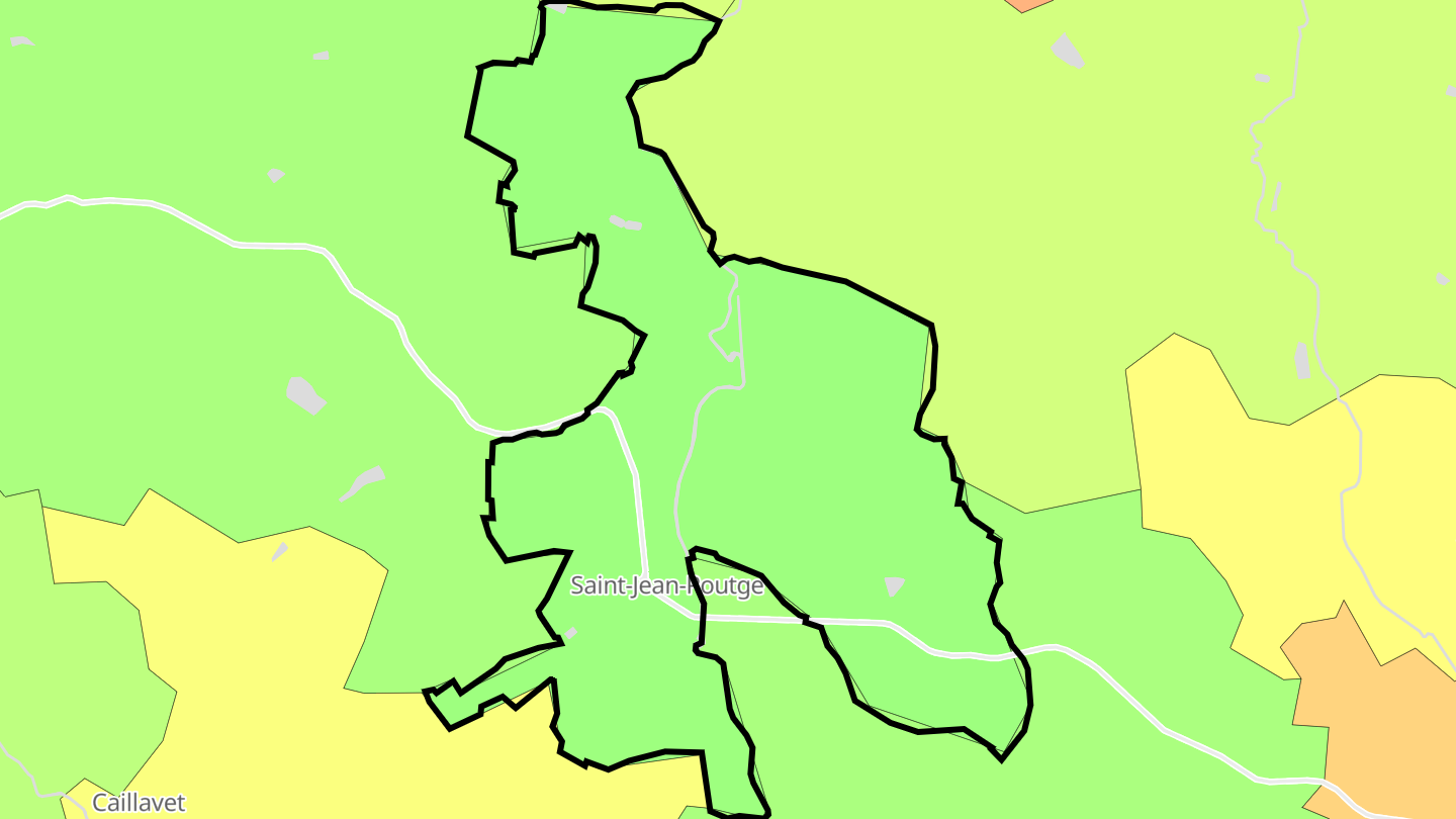 Carte des prix de l'immobilier Saint-Jean-Poutge