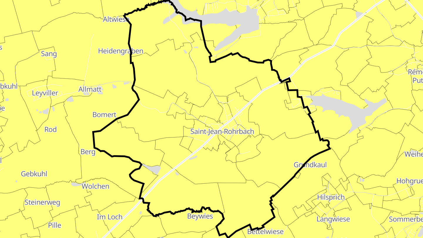Carte des prix de l'immobilier Saint-Jean-Rohrbach