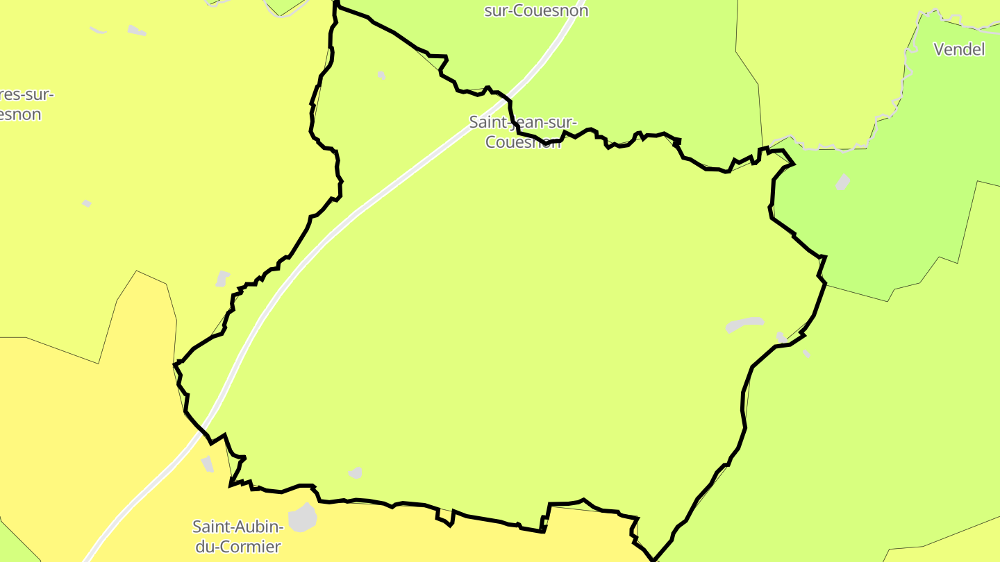 Carte des prix de l'immobilier Saint-Jean-sur-Couesnon