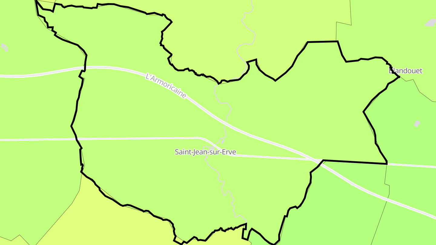 Carte des prix de l'immobilier Saint-Jean-sur-Erve