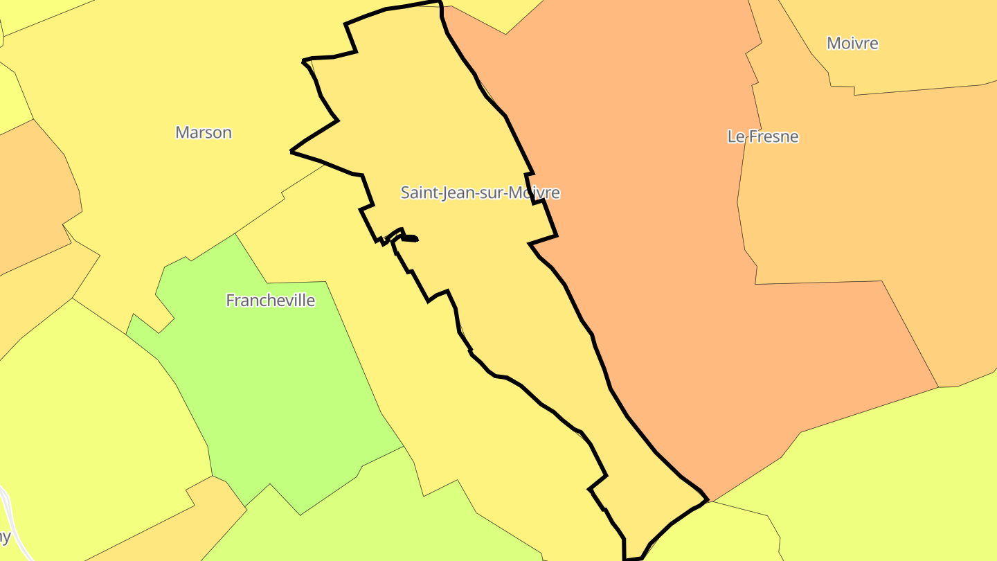 Carte des prix de l'immobilier Saint-Jean-sur-Moivre