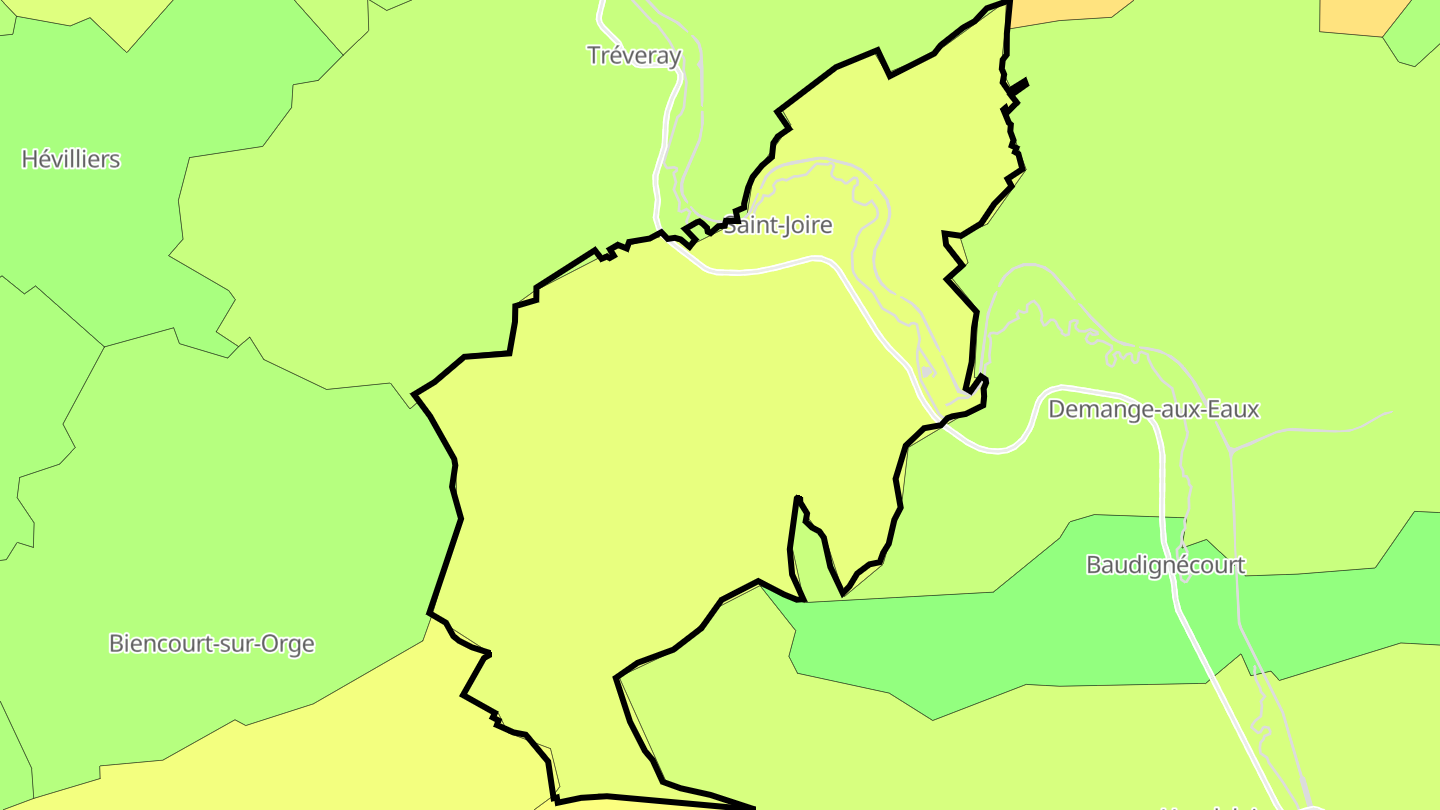 Carte des prix de l'immobilier Saint-Joire