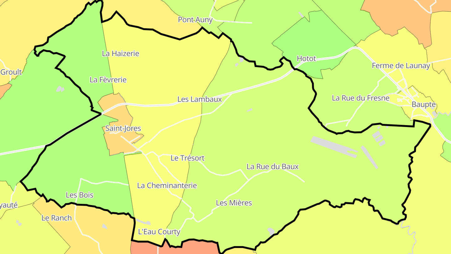 Carte des prix de l'immobilier Saint-Jores