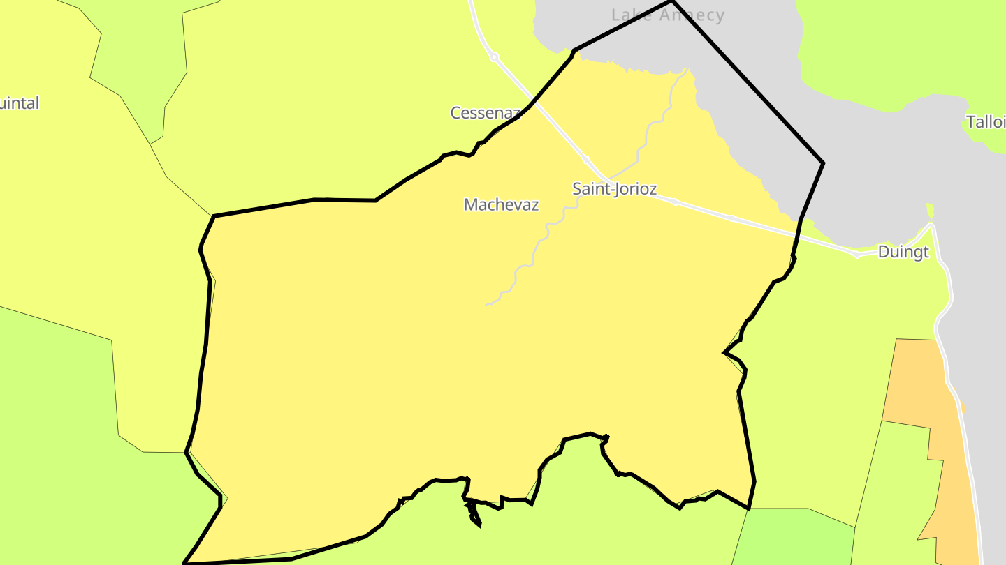 Carte des prix de l'immobilier Saint-Jorioz