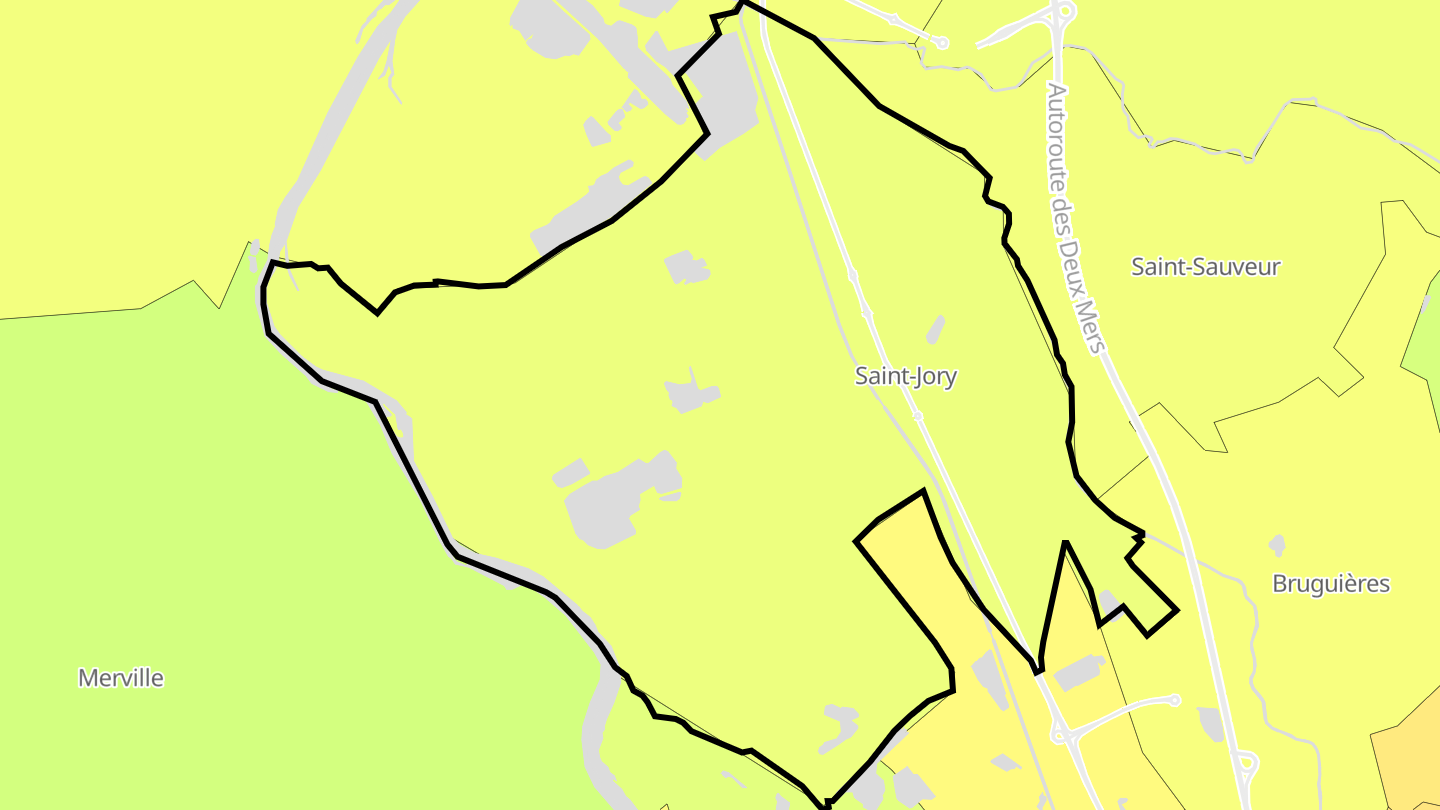 Carte des prix de l'immobilier Saint-Jory
