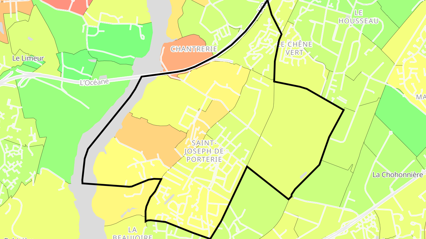 Carte des prix de l'immobilier Saint-Joseph de Porterie