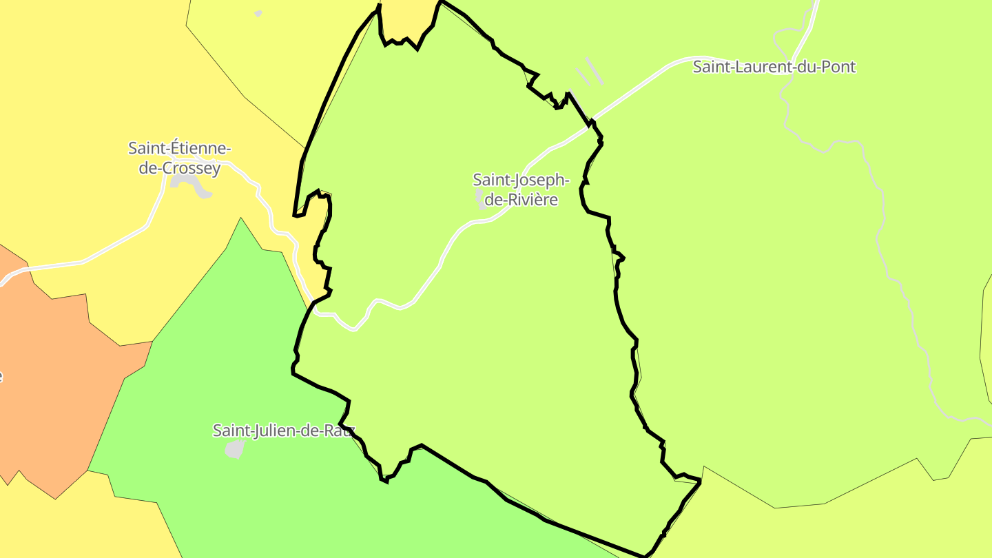 Carte des prix de l'immobilier Saint-Joseph-de-Rivière