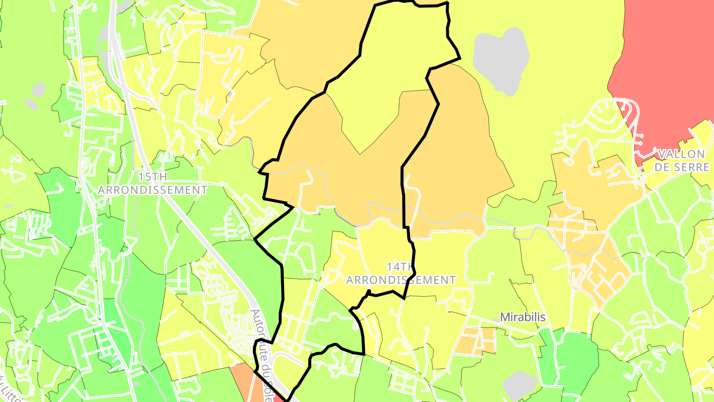 Carte des prix de l'immobilier Saint-Joseph