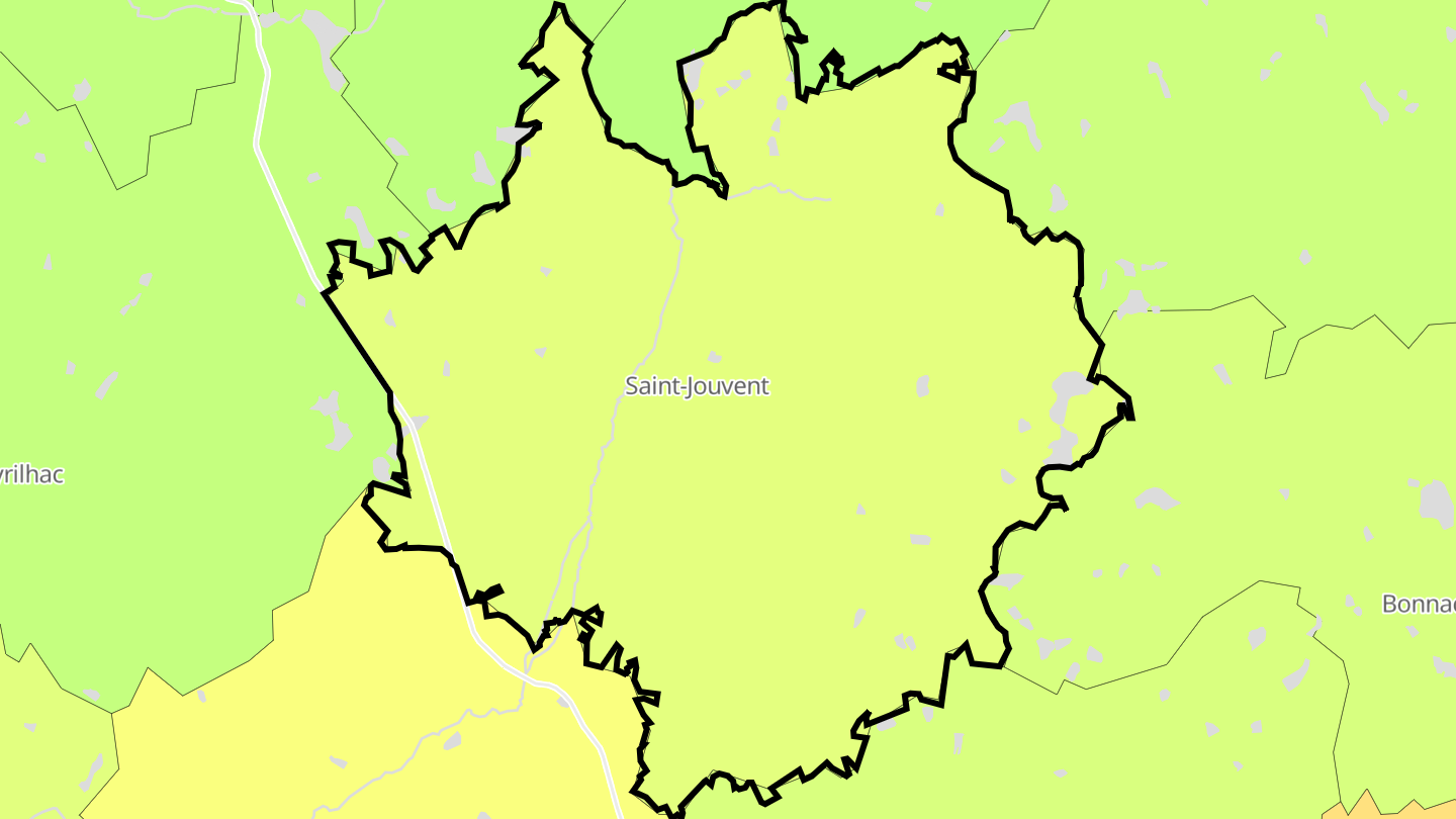 Carte des prix de l'immobilier Saint-Jouvent