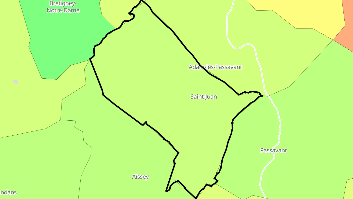 Carte des prix de l'immobilier Saint-Juan