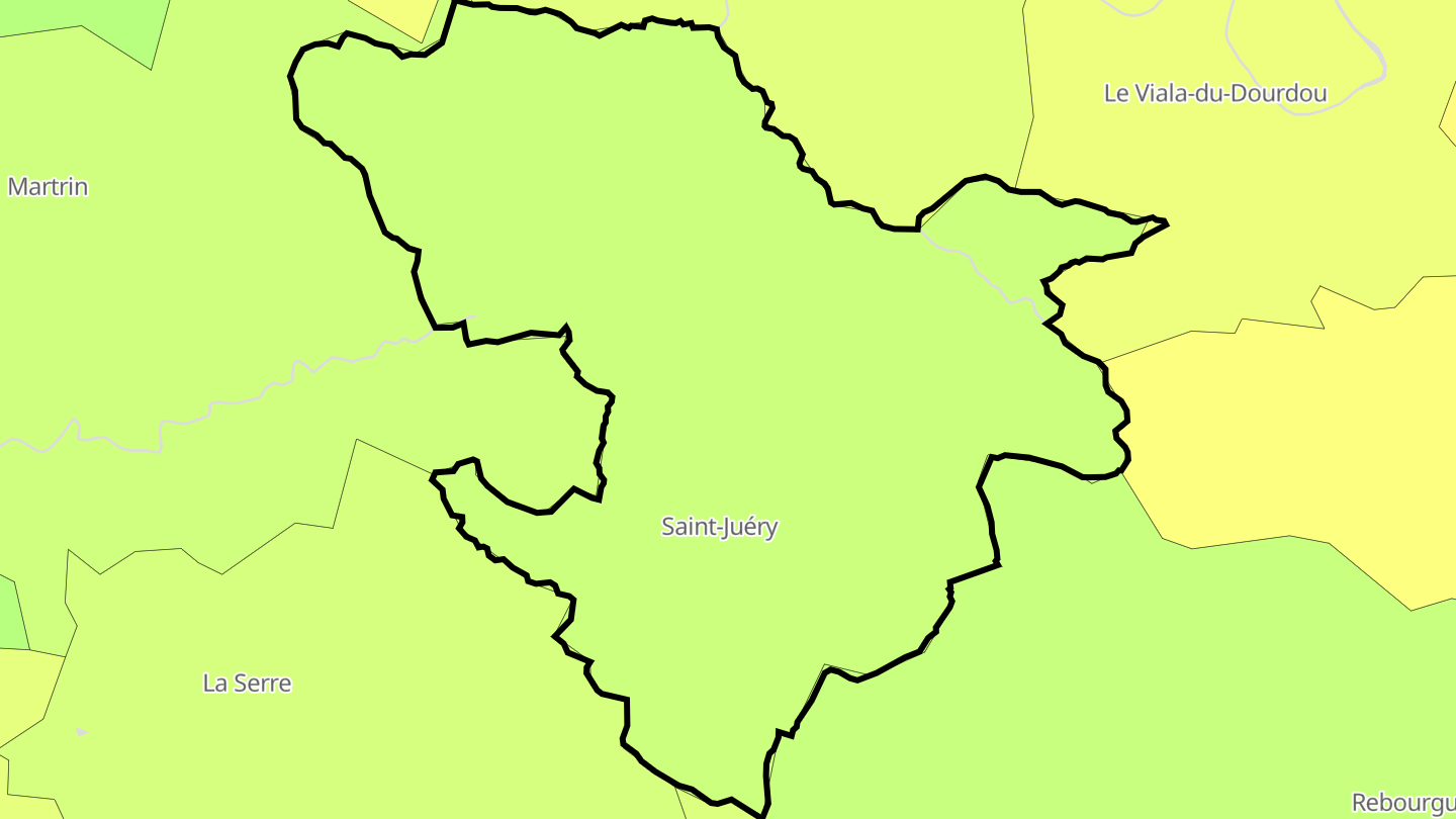 Carte des prix de l'immobilier Saint-Juéry