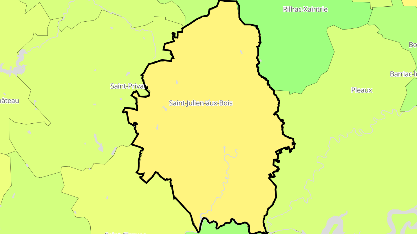 Carte des prix de l'immobilier Saint-Julien-aux-Bois