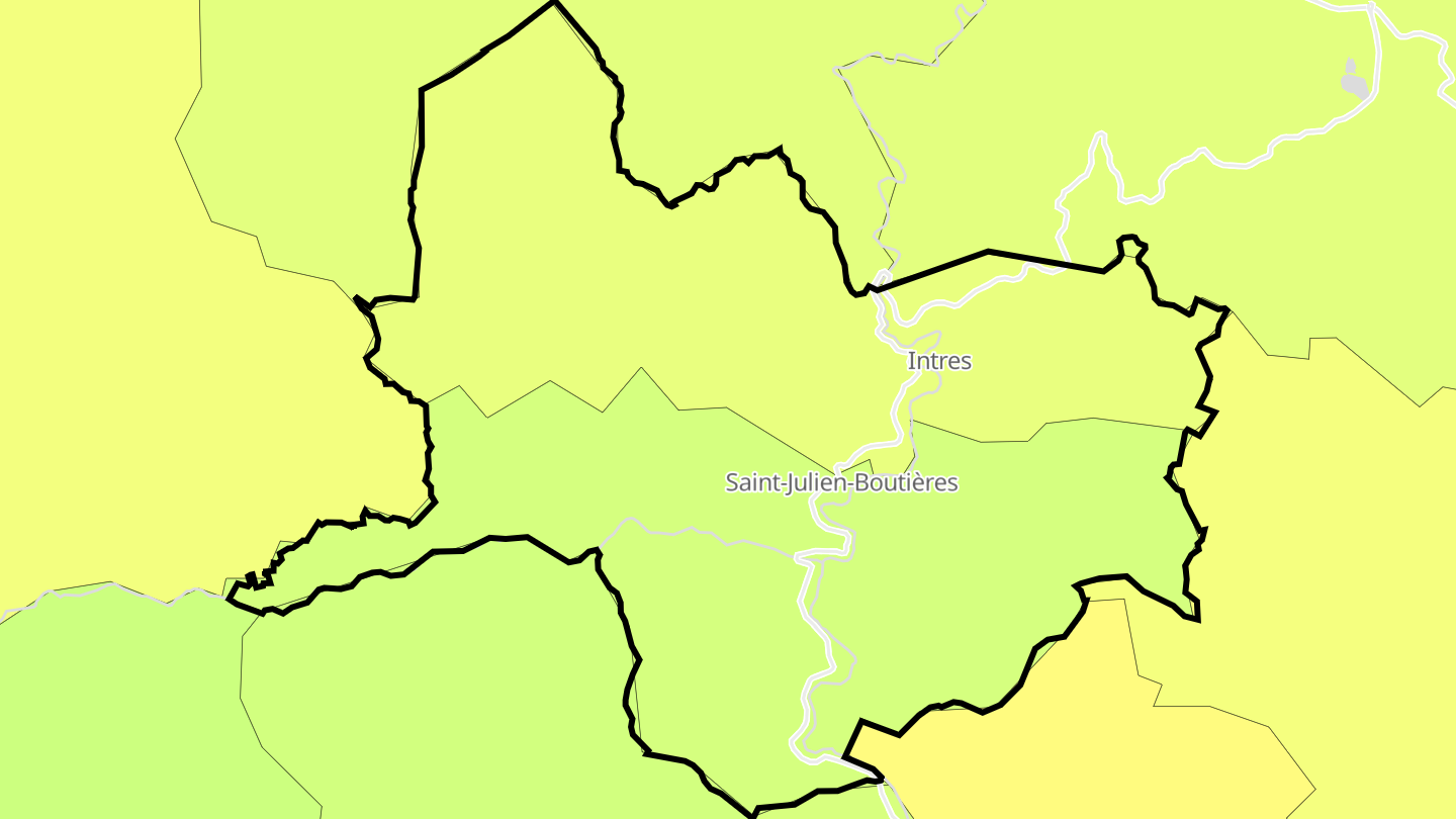 Carte des prix de l'immobilier Saint-Julien-d'Intres