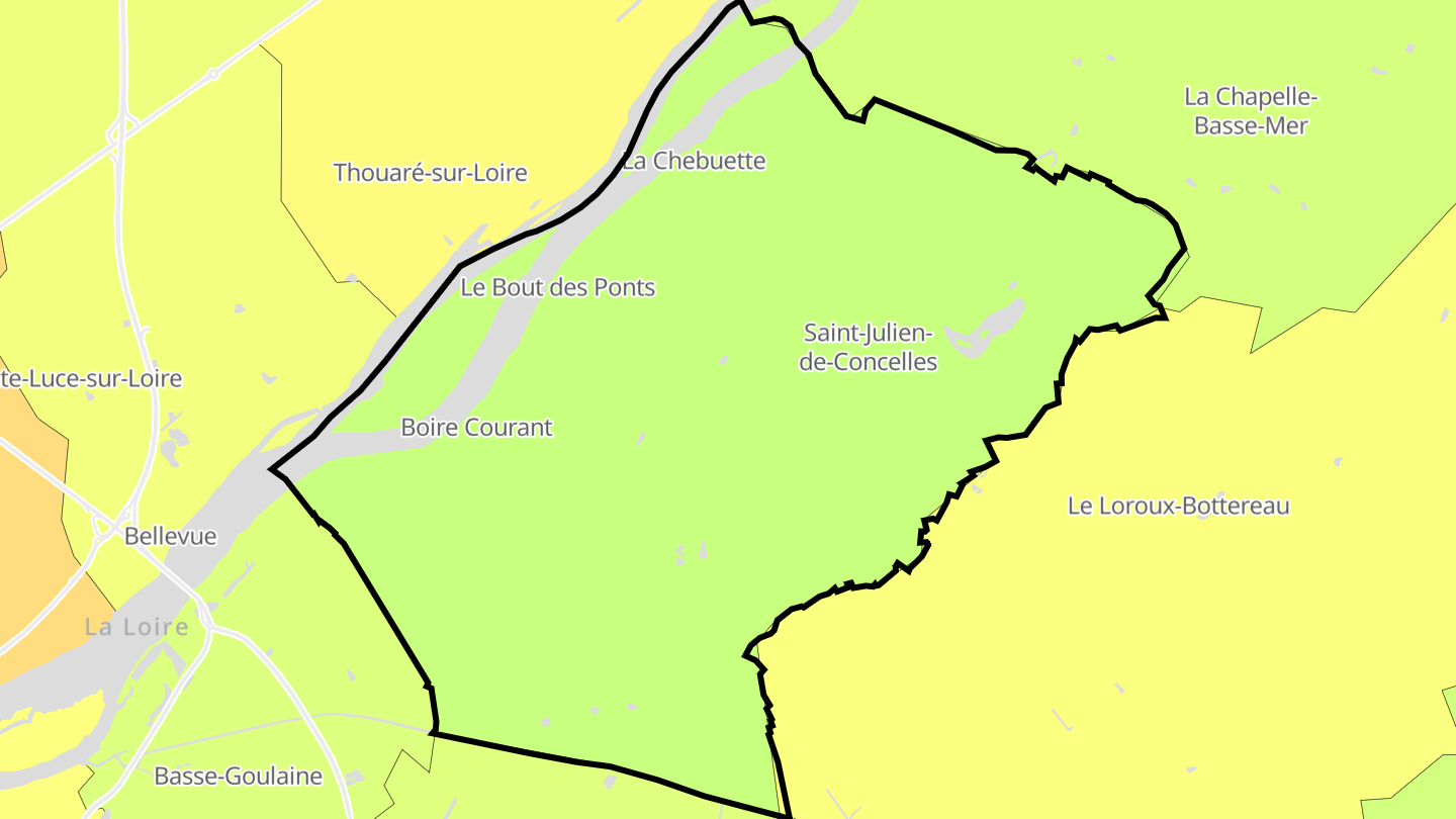 Carte des prix de l'immobilier Saint-Julien-de-Concelles