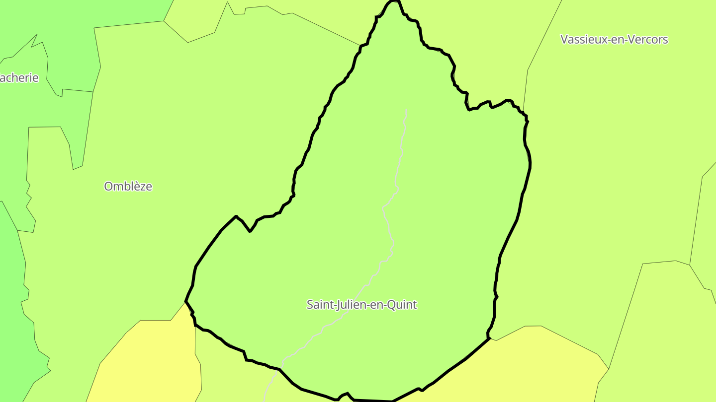 Carte des prix de l'immobilier Saint-Julien-en-Quint