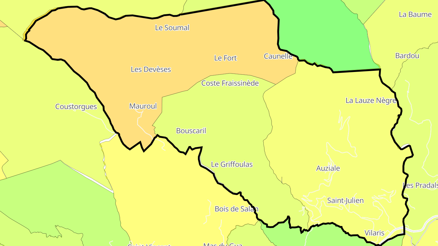 Carte des prix de l'immobilier Saint-Julien