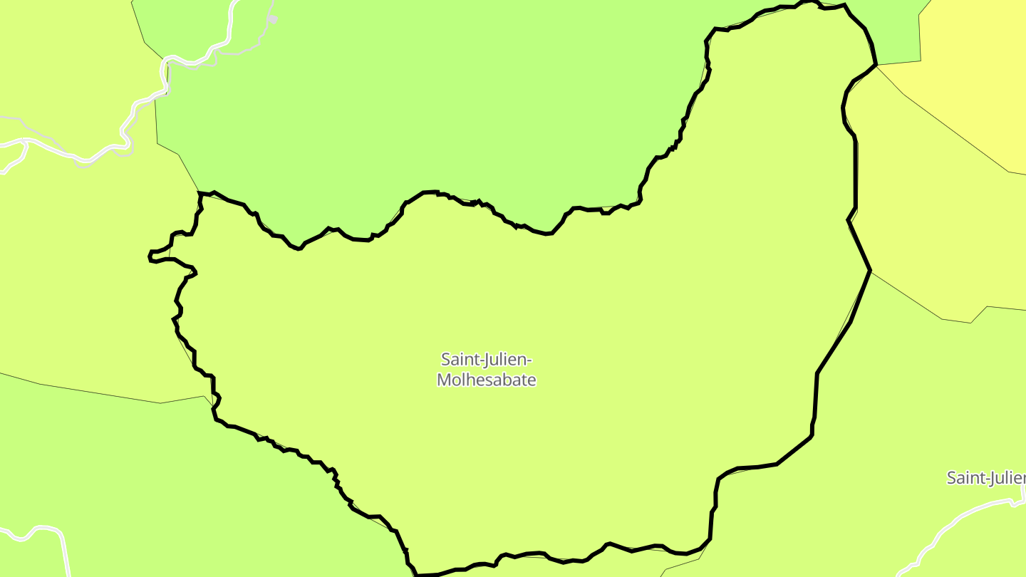 Carte des prix de l'immobilier Saint-Julien-Molhesabate