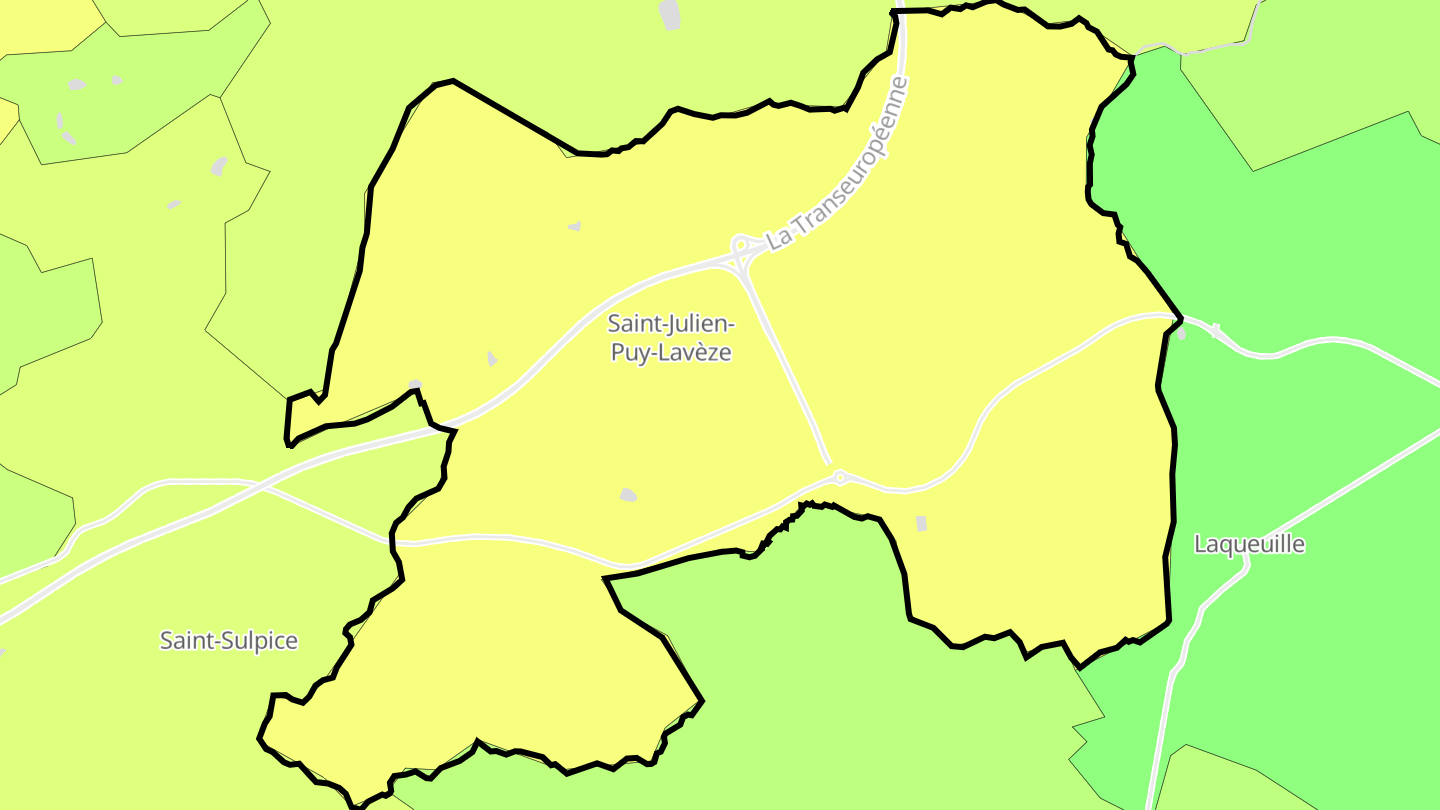 Carte des prix de l'immobilier Saint-Julien-Puy-Lavèze