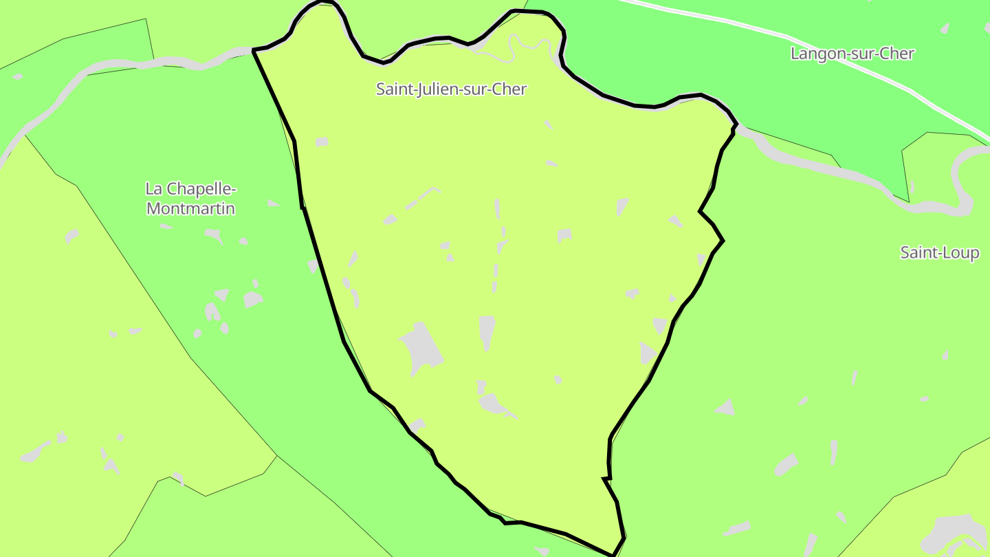 Carte des prix de l'immobilier Saint-Julien-sur-Cher