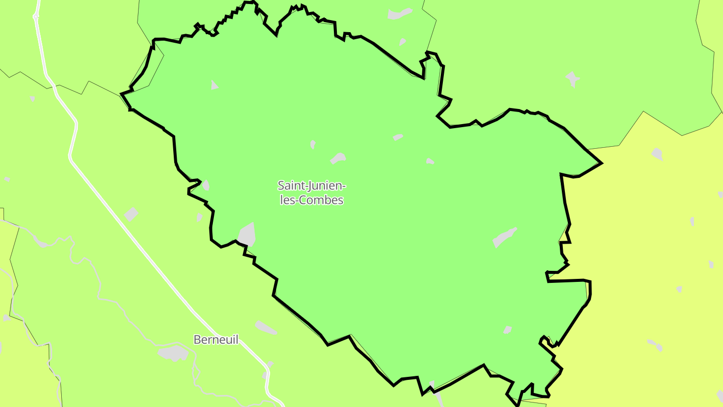 Carte des prix de l'immobilier Saint-Junien-les-Combes