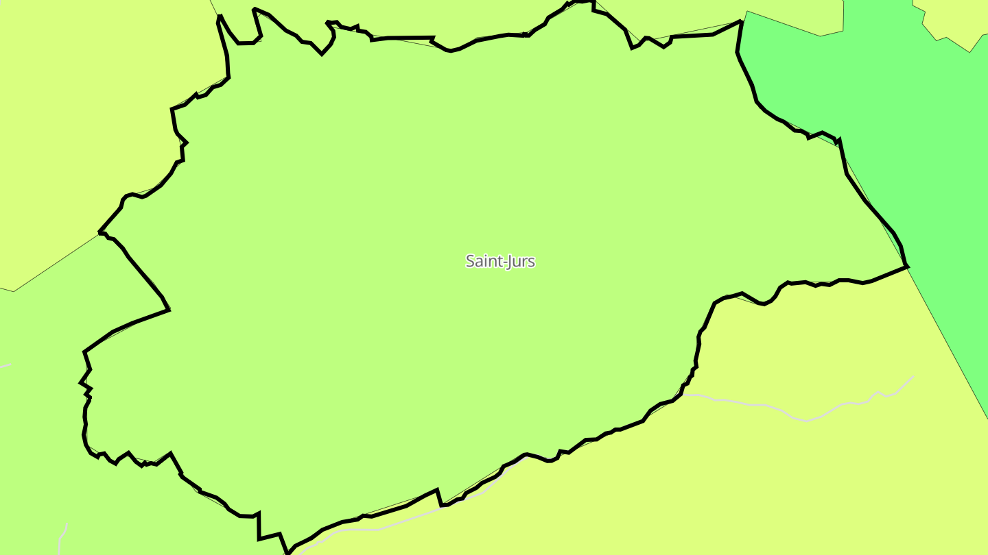 Carte des prix de l'immobilier Saint-Jurs