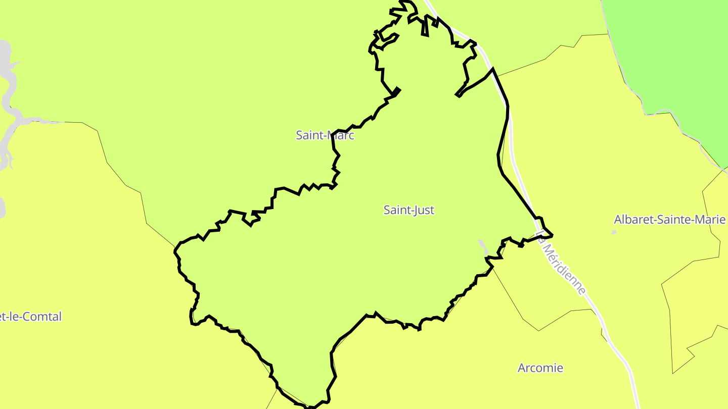 Carte des prix de l'immobilier Saint-Just