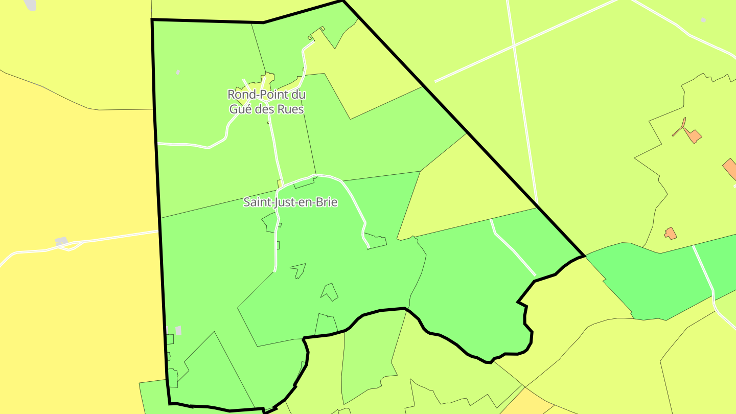 Carte des prix de l'immobilier Saint-Just-en-Brie