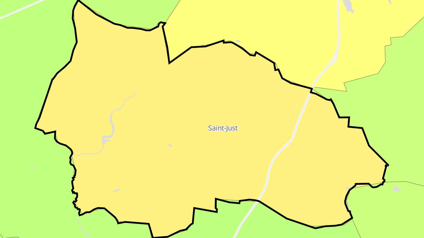 Carte des prix de l'immobilier Saint-Just