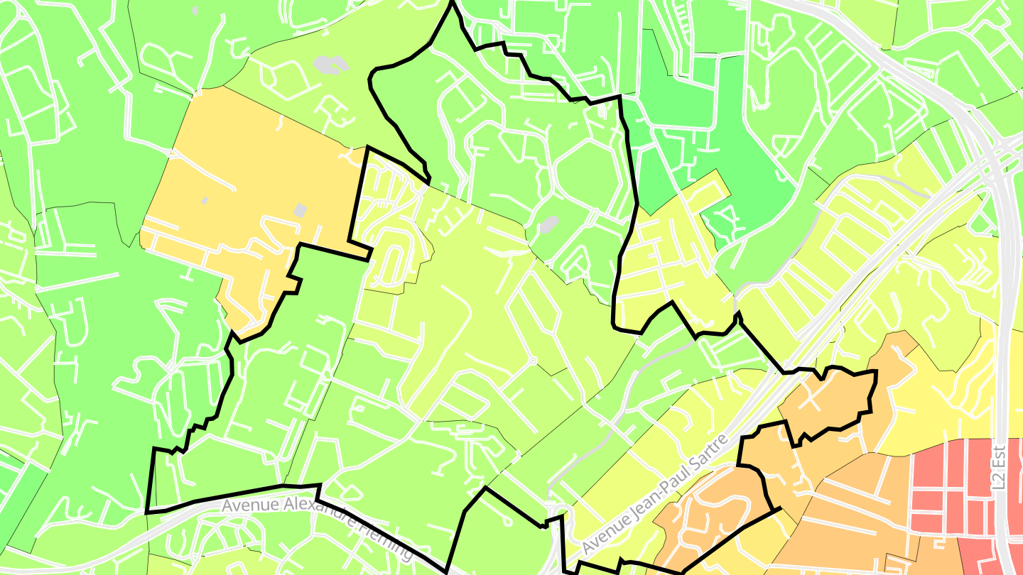 Carte des prix de l'immobilier Saint-Just