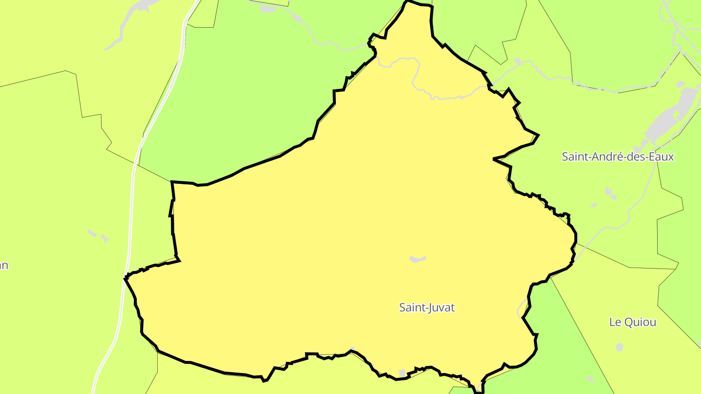 Carte des prix de l'immobilier Saint-Juvat