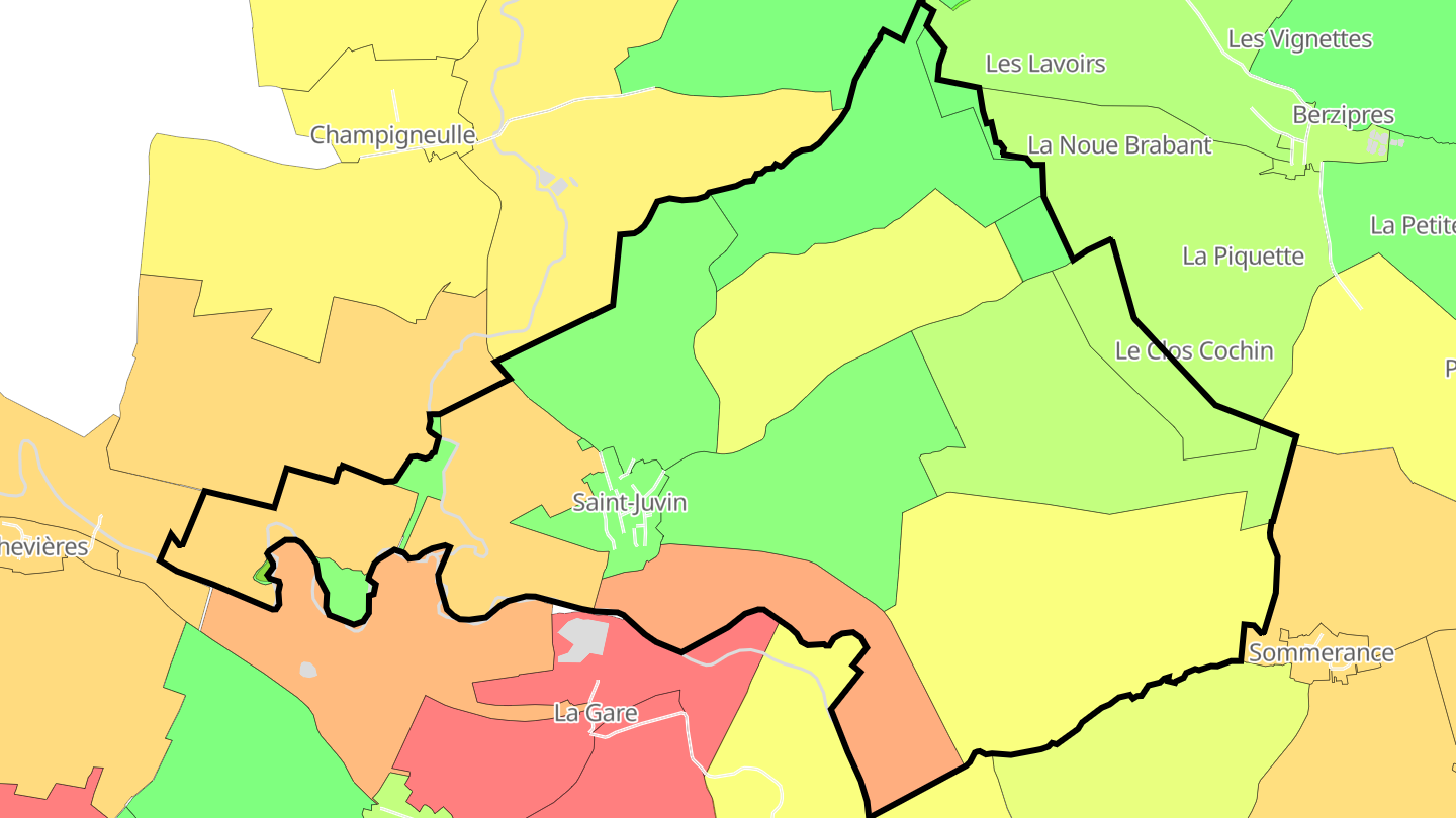 Carte des prix de l'immobilier Saint-Juvin