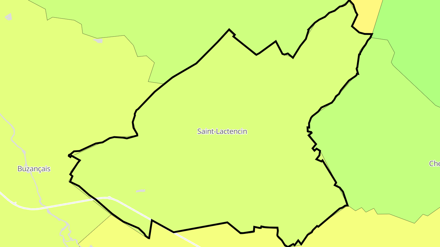 Carte des prix de l'immobilier Saint-Lactencin