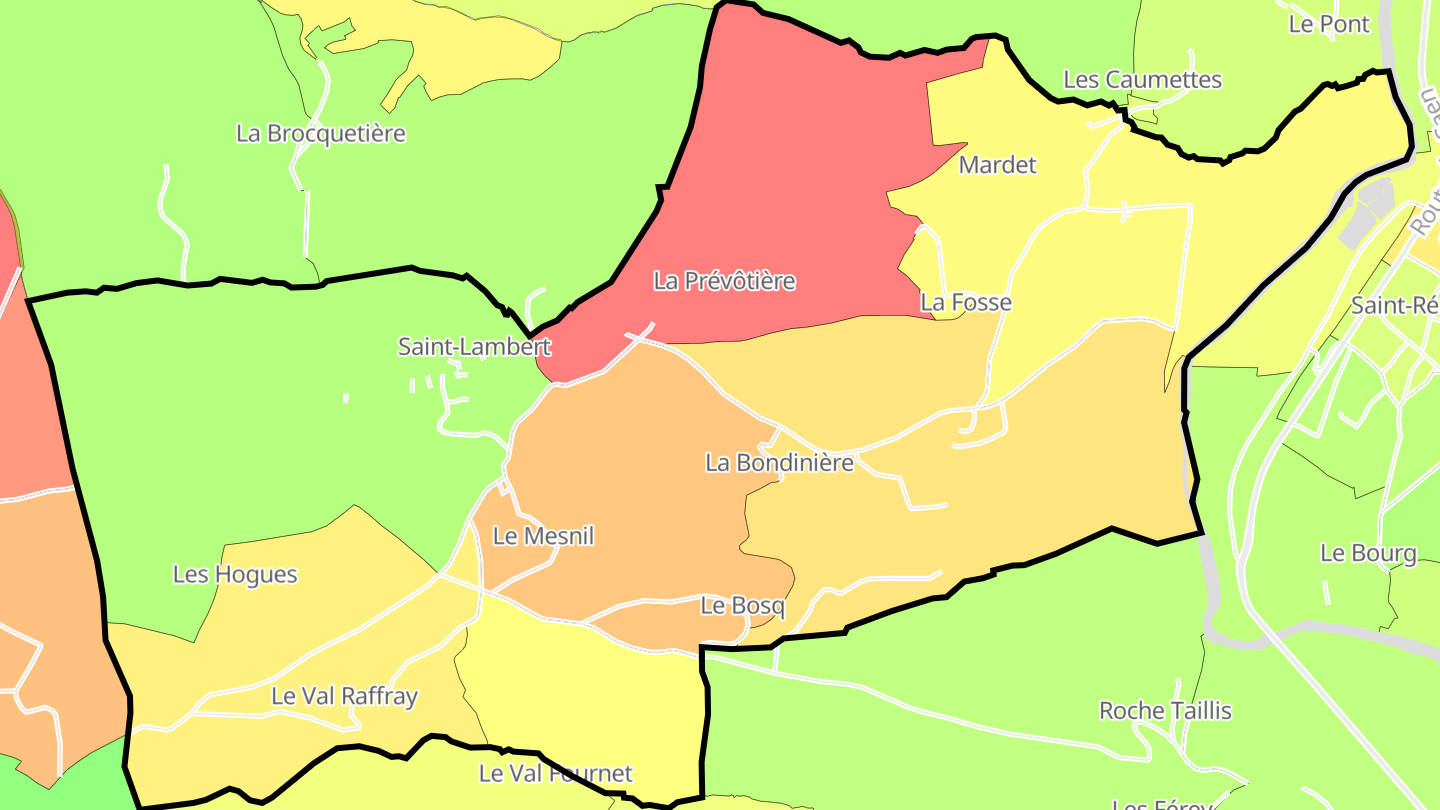 Carte des prix de l'immobilier Saint-Lambert