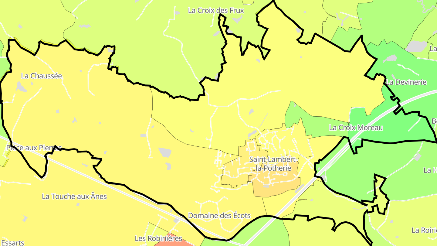 Carte des prix de l'immobilier Saint-Lambert-la-Potherie