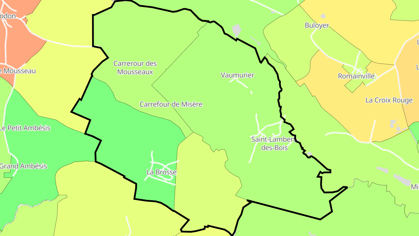 Carte des prix de l'immobilier Saint-Lambert