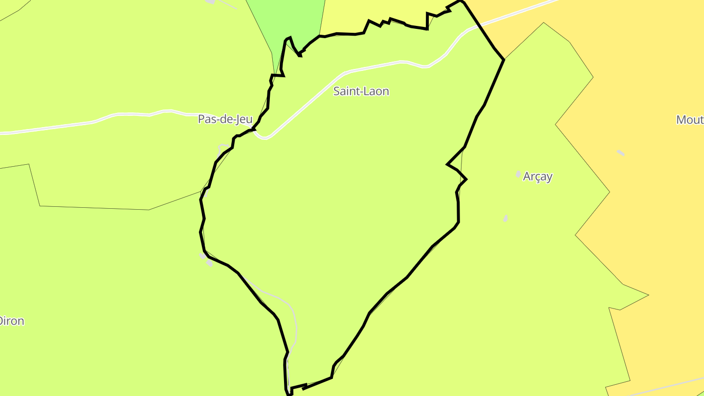 Carte des prix de l'immobilier Saint-Laon