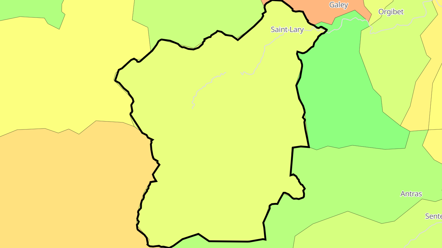 Carte des prix de l'immobilier Saint-Lary