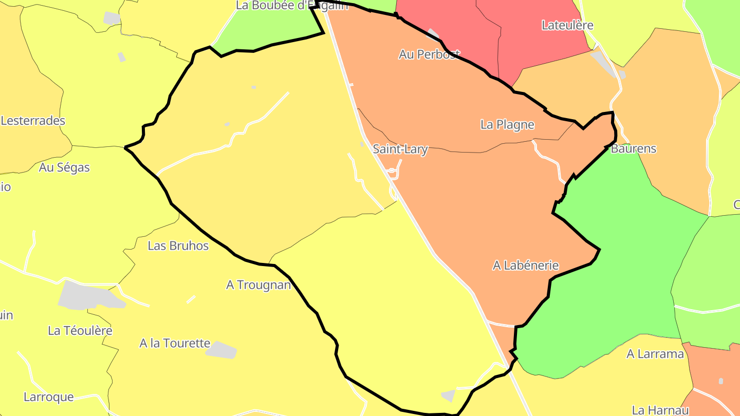 Carte des prix de l'immobilier Saint-Lary