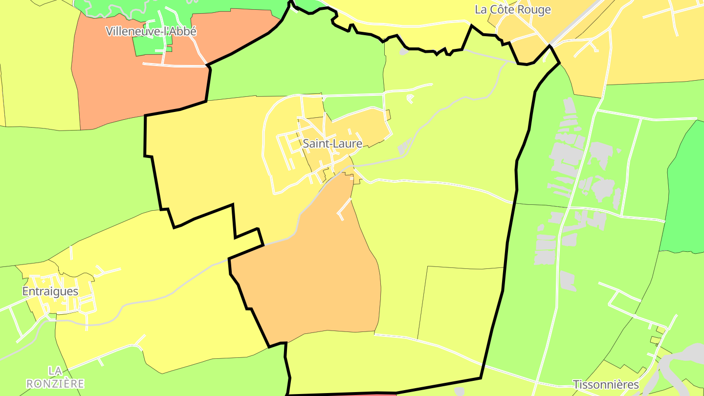 Carte des prix de l'immobilier Saint-Laure