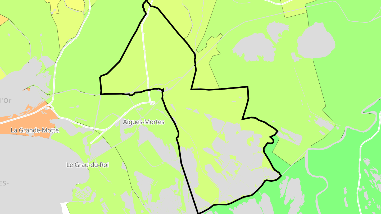 Carte des prix de l'immobilier Saint-Laurent-d'Aigouze