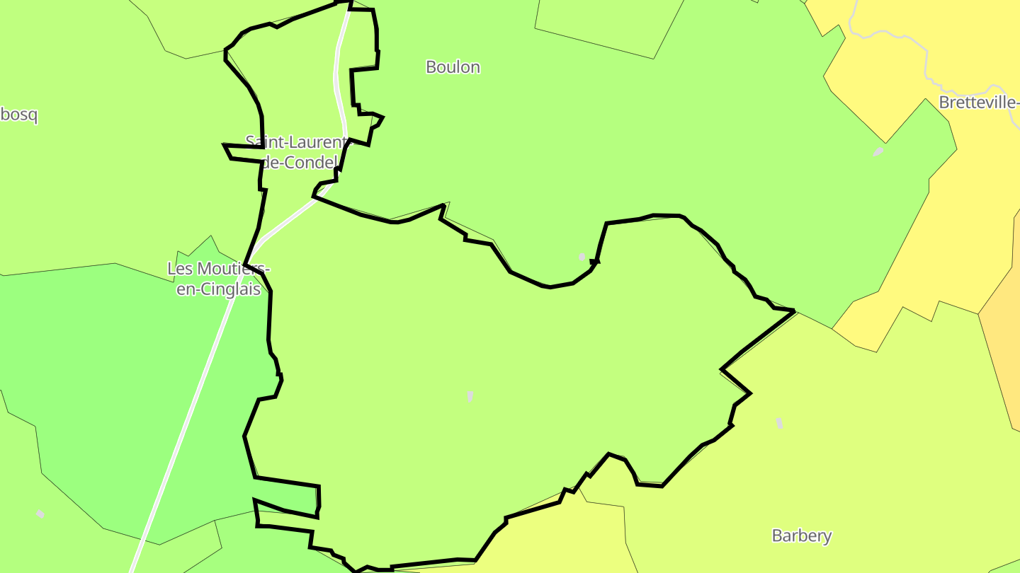 Carte des prix de l'immobilier Saint-Laurent-de-Condel