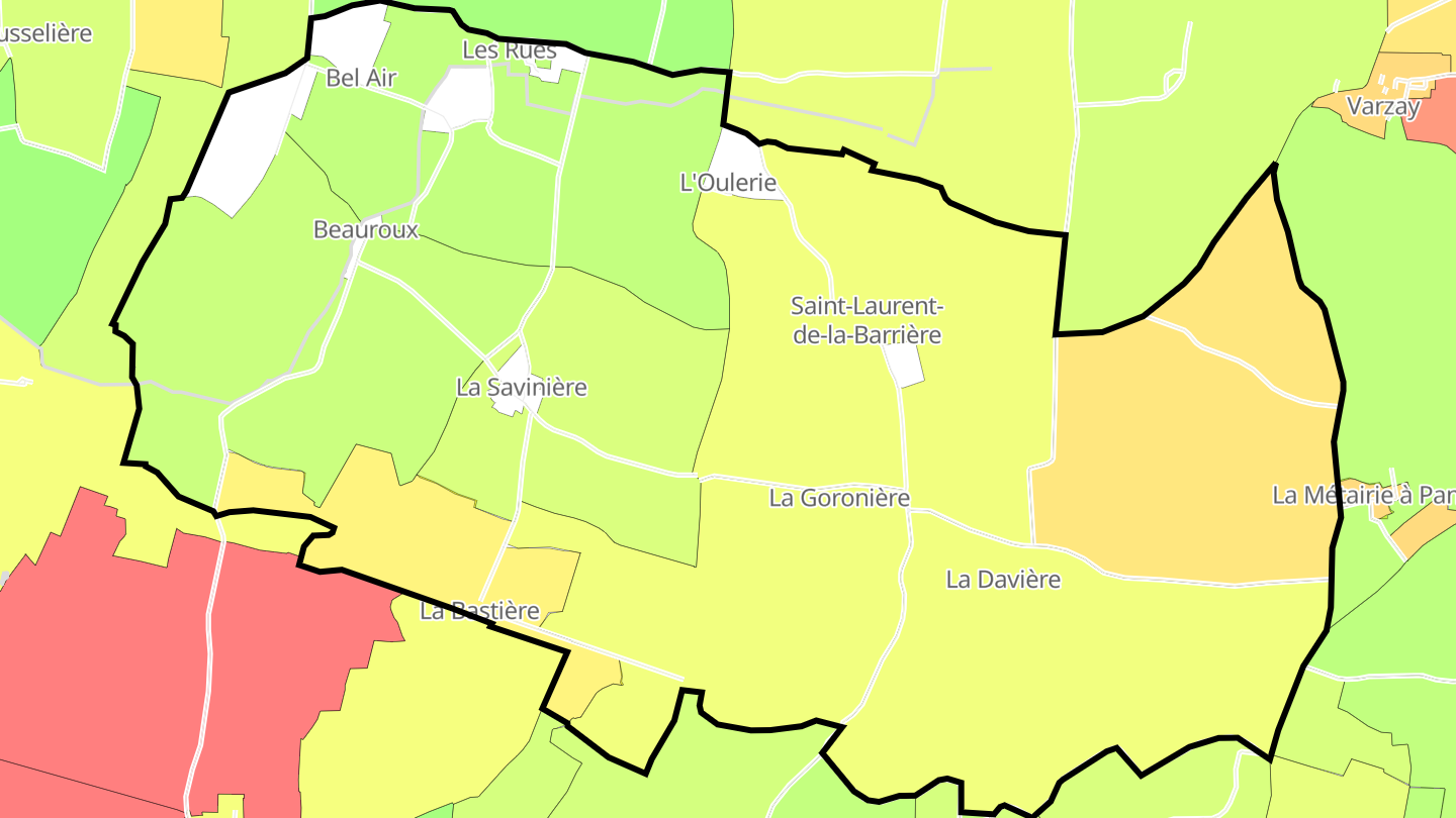 Carte des prix de l'immobilier Saint-Laurent-de-la-Barrière