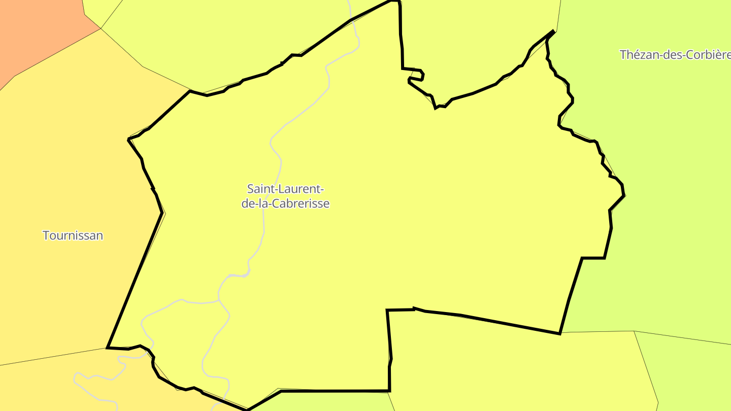 Carte des prix de l'immobilier Saint-Laurent-de-la-Cabrerisse